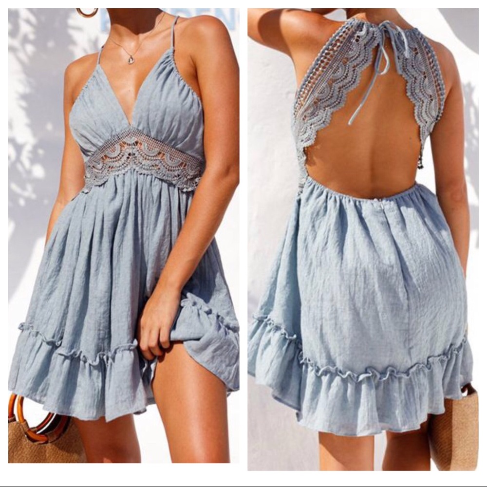 Crochet boho dress